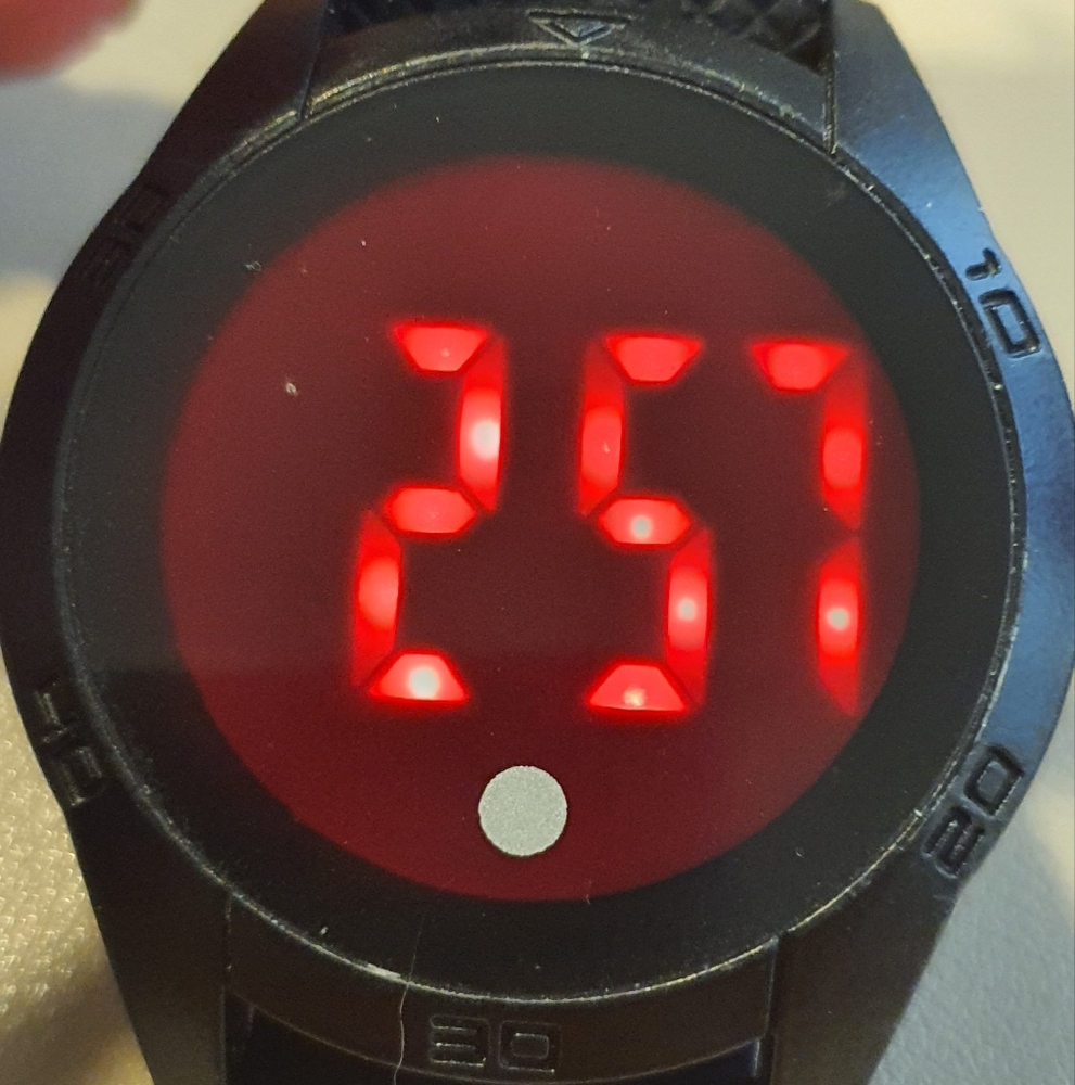 10/$20 Black Digital Touch Lcd Men's Watch